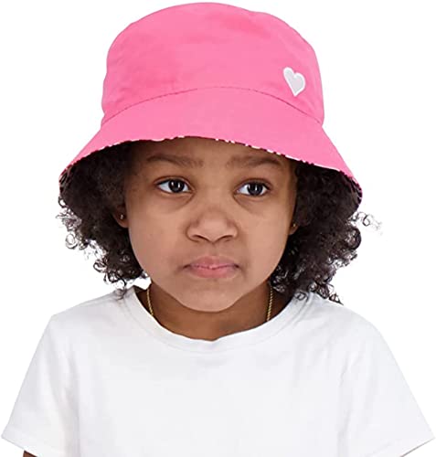 Kids Bucket Hat For Girls, Packable Fun & Cool Reversible Beach Sun Teen Toddler Bucket Hat (Pink/Leopard, 3-6 Years) #TOP7