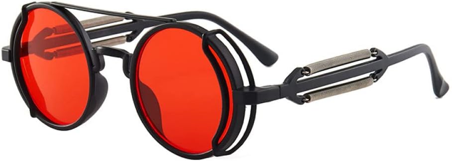 Classic Gothic Steampunk Sunglasses Luxury Men and Women Retro Round Frame Sunglasses