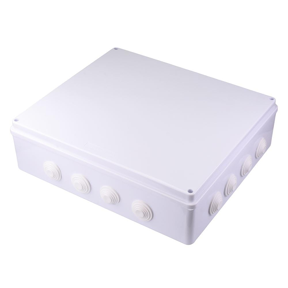 Switch Electronics Grey 400 X 350 X 120Mm Junction Box Ip65 With 16 Cut Outs Electronics Electrical Wiring Enclosure