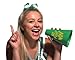 Anderson's, Go Fight Win Green and Gold Megaphones, 7 Inches, Set of 50, School Colors, Fan Gear, Noisemakers, Cheerleader Accessories, Team Spirit