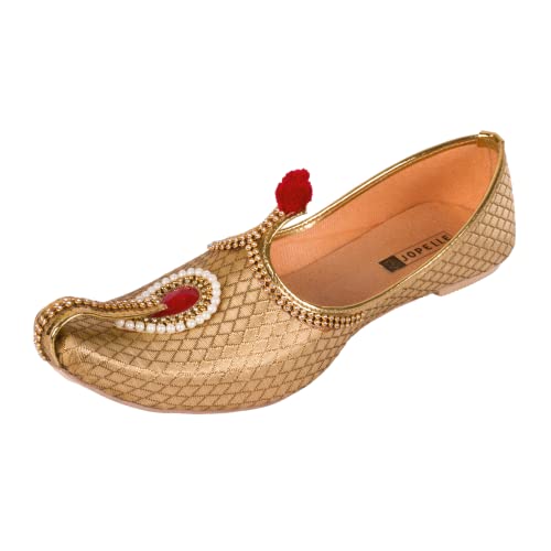 JOPELLE Golden Wedding Sherwani Design Wedding and Sherwani Jutti, Mojari Jutti for Men