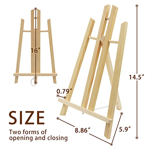 Joy Spot! 6 Pack 16" Tabletop Easel, Portable A-Frame Tripod Wood Easel For Painting Party, Canvas, Display Stand For Kids Students Beginners #TOP1