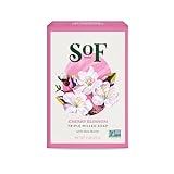 Cherry Blossom Clean Bar Soap by South of France Clean Body Care | Triple-Milled French Soap with Organic Shea Butter + Essential Oils | Vegan, Non-GMO Body Soap | 6 oz Bar