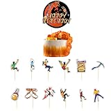 Extreme sports rock climbing theme cake topper adventurer climber sporty birthday party cake decoration 13Pcs (1)