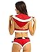 iiniim Disfraz de Mamá Noel Navidad Mujer Sexy Conjunto de Lencería Top...