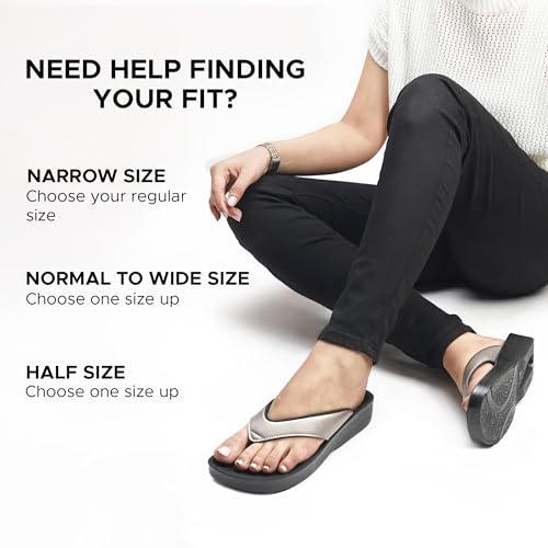 AEROTHOTIC Flip Flops for Women with Arch Support Plantar Fasciitis Orthopedic Cushioned Footbed Comfortable Non-Slip Sole with Padded Straps Dressy Casual Recovery Women Sandals (Pearly Brown, Size 9) - Thumbnail 3