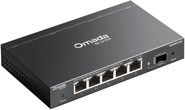 TP-Link Omada 5 Port 2.5G Switch, Easy Managed, VLAN, Auto Loop Prevention, IGMP Snooping, Fanless, Managed by Omada, Durable Metal w/ Shielded Ports(ES206X-M2) - 4