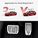 Alieemo 2PCS Aluminum Car Accelerator Pedal Covers, Vehicle Foot Pedal Pads Set, Non Slip Performance Automotive Brake Foot Rest Pedal Extenders Replacement Compatible with Model 3 Model Y (Silver)
