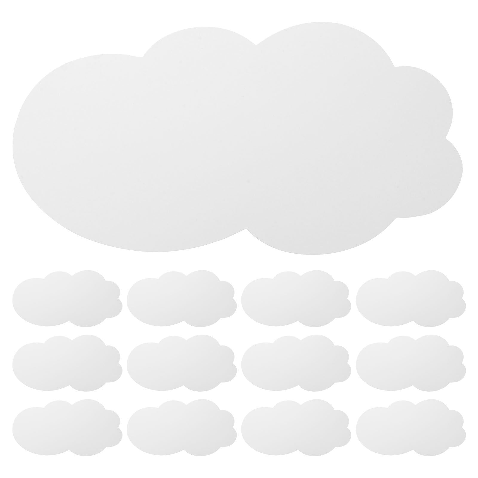Découpes de nuages en papier cartonné blanc pour cartes vierges et scrapbooking bricolage