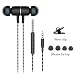 Earbuds,Sport HIFI In-Ear Earbuds Heaphones Headset Earphones with Noise Isolating Headset Magnet Attraction Earphones with Mic and Volume Control (Black)