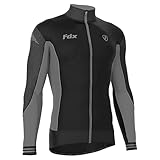 Amazon.co.uk FDX Men’s Thermodream Winter Cycling Jersey Long Sleeve, Water Resistant, Windproof, Thermal, Lightweight, Warm Super Roubaix Fabric, Cycle Top, Bicycle Riding Sports MTB Clothing (Grey L) #ad