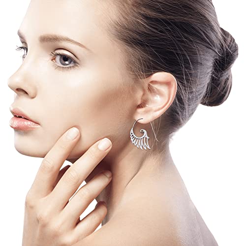 Novica Handmade .925 Sterling Silver Drop Earrings Indonesian Wing [1.5 In L X 0 In W X 0.8 In D] 'Winged Beauty' #TOP4