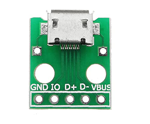 xcluma Micro USB to Dip Female Socket B Type Microphone 5P Patch to Dip 2.54mm Pin with Soldering Adapter Board (B098QYZ2TL) Amazon Price History, Amazon Price Tracker