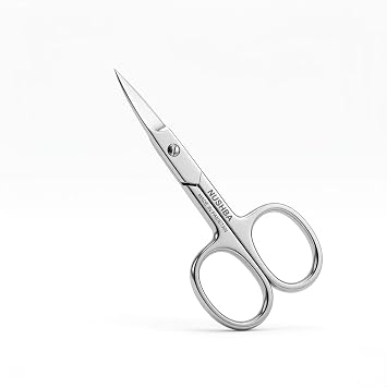 Premium Nail Scissors, Stainless Steel, Sharp Curved Blades, Ergonomic Handle, for Manicure and Pedicure