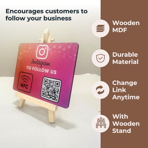 tinydabba Wooden Instagrm NFC Standee with QR Code by tinydabba - 6