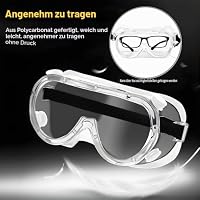 2 Stück Schutzbrille Arbeitsschutzbrille Vollsichtbrille Antibeschlag – Ansicht 5