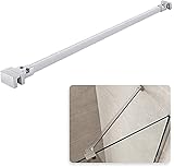 Ranbo 304 Stainless Steel Frameless Shower Door Fixed Panel Wall-to-Glass Support Bar for 1/2" to 5/