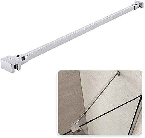 Ranbo 304 Stainless Steel Frameless Shower Door Fixed Panel Wall-To-Glass Support Bar For 1/2" To 5/16" Thick Glass (15.7" Chrome) (400Mm) #TOP5