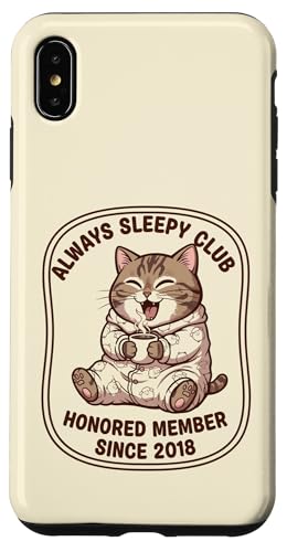 Always Sleepy Club �L�D�� �p�W���} �R�[�q�[ �ӑĂȃ��[���A �X�}�z�P�[�X iPhone XS Max �p