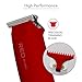 Red by Kiss Hair Clipper, Mini Cordless Hair Trimmer, Long Lasting Hair Cutting Kit, USB-C Rechargeable Haircut Beard Trimming Clippers for Men Women Kids, Portable Grooming Kit (Red)