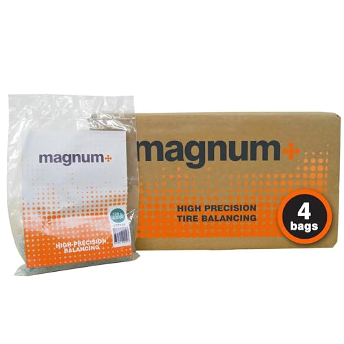 magnum+ Tire Balancing Beads for Trucks, Trailer, Motorcycles, Off-Road Vehicles – TPMS Compatible Tempered Glass Wheel Balance Beads – 4 Bags X 4.5 Oz/128 G