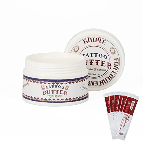 Tattoo Aftercare 2.6oz Tattoo Cream Tattoo Butter for Before, During, and After the Tattoo Process Tattoo Care Balm Scar Repair Gel Helps Heal Protect New Tattoos and Rejuvenates Older Tattoos