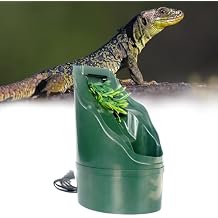 Reptile Chameleon Cantina Drinking Fountain Water Dripper with Feeding Tongs Frosted Tweezer with Extra Pump for Lizard Turtle Snake Spider Frog Gecko Simulated Waterfall