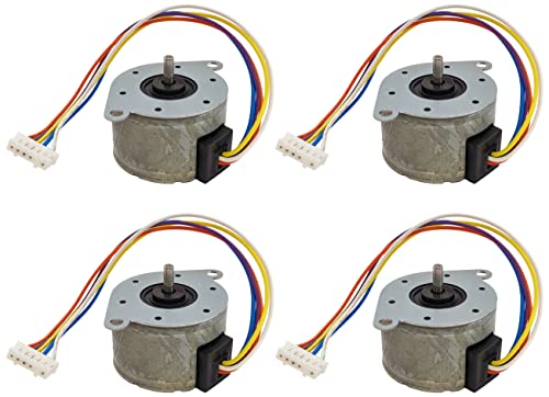4 Pack Stepper Motor Unipolar, 120? Coil, 7.5 Degrees per Step, 5V DC by EX ELECTRONIX EXPRESS