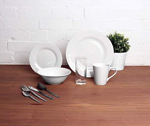 Sabichi 9pc Dining Starter Set - Elegant Porcelain Dinner and Crockery Set - Ideal for Students, University and First-Time Buyers - Plates and Bowls Set for 1 - Image 3