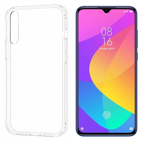N NEWTOP Custodia Cover Compatibile con Xiaomi Mi A3 Lite - Mi 9 Lite, Morbido TPU CLEAR Gel Silicone Anti Graffio Trasparente Slim Sottile Flessibile Case Guscio Posteriore Proteggi