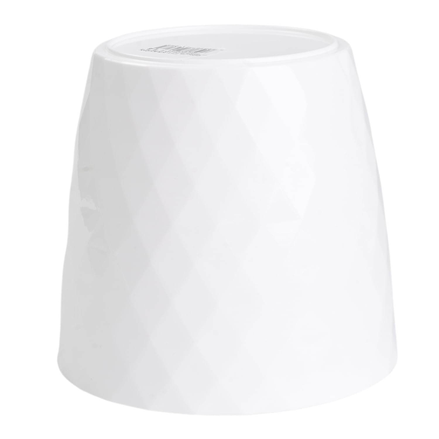 B2C Flowerpot Round Plastic plant pot Crystal Modern Decorative Small Medium Large 7 sizes 9 coolours (White, 12 cm) - 5