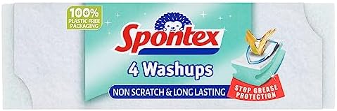 Spontex 4 Washups Non Scratch Sponge Scourers - View 5