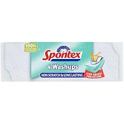 1 of Spontex 4 Washups Non Scratch Sponge Scourers