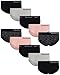 Produktbild Reebok Damen Unterwäsche - Nahtlose Hipster Slips (10er-Pack), Größe M, Streifen/Rosa/Grau/Schwarz