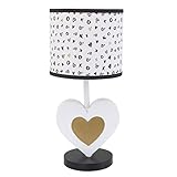 NoJo NoJo - XOXO - Lamp & Shade, Black, White, Gold