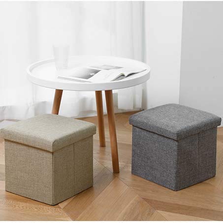 Pouf de rangement pliable pour optimiser les petits salons et chambres - 6