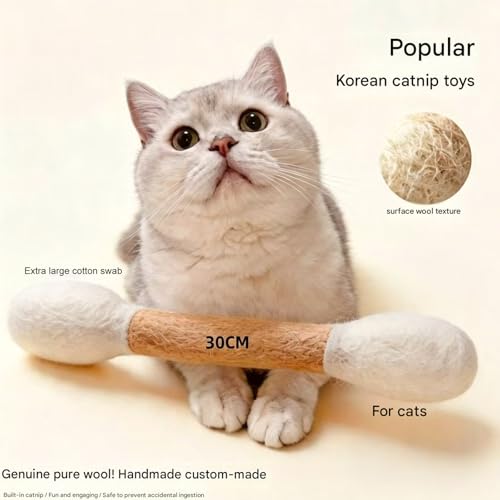 Juguete masticable de algodón Xinsheinelry para limpiar dientes de gatito 6
