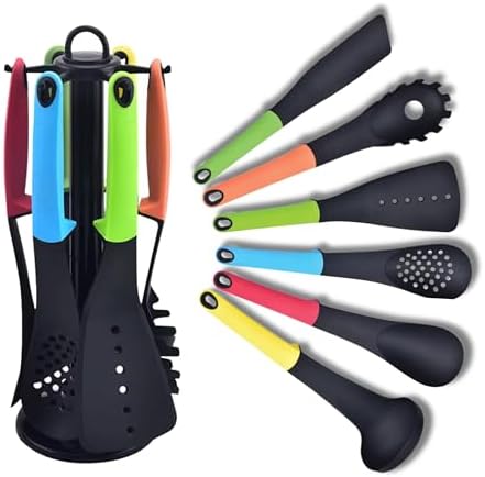 Conjunto de Utensílios de Cozinha com Suporte Giratório Composto ...