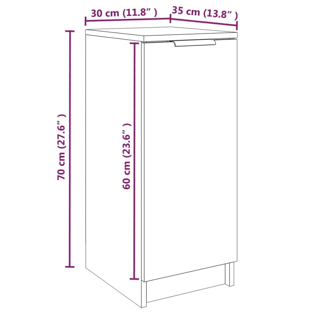 vidaXL Szafka na buty, dąb sonoma, 30x35x70cm, materiał drewnopochodny, stojak na buty, szafka na buty, regał na buty, stojaki na buty, szafki na buty