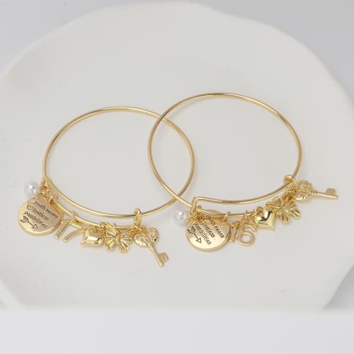 Image of 18 Birthday Gifts for Girls Womens Bracelets, Birthday Charm Bracelets 18th Birthday Gidts for Friend, Sister, Teen Girls(18th)