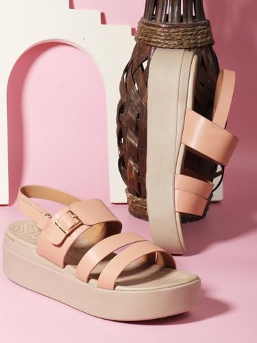 Image of ELLE Women's Multi-Strap Platform Sling back Sandals