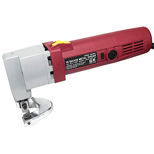 EJWOX 18 Gauge 3.5 Amp Heavy Duty Metal Shear Variable Speed Corded Tin Snips Cutter Nibbler