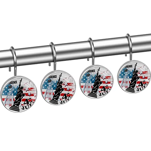 Anneaux de rideau de douche antirouille lot de 12 crochets solides - 3