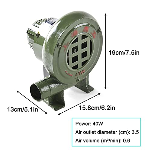 Elektrischer Schmiedegebläse für Schmiede mit Regler, Kaminventilator für Grill, Zentrifugalventilator für Grills (550W) – Bild 3