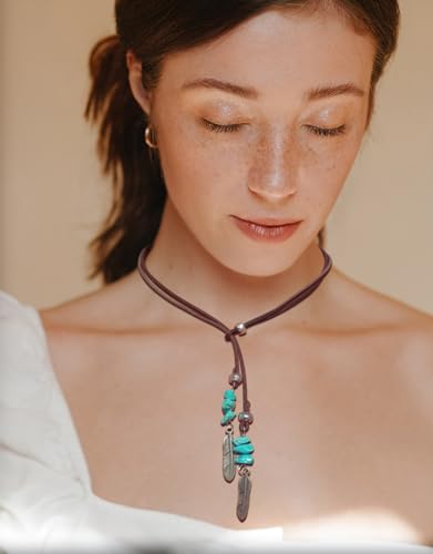 Ladywowu Turquoise Y Necklace, Vintage Lariat Necklace For Women thumb #4