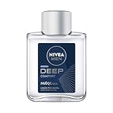 NIVEA MEN Loção Pós Barba Deep 100ml - Atua na recuperação da pele, ação antibacteriana, fórmula com carvão ativado, textura líquida
