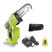 Sun Joe 24V-HCS-LTE-P1 24-Volt iON+ Cordless Mini Chainsaw, Green & SWJ-OIL Premium Bar, Chain and Sprocket Oil, All Season Chainsaw Chain Lubrication, 1-Quart