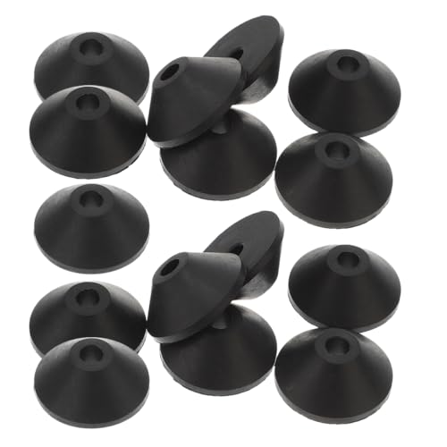 Kitandove 30St Gummischeiben-Set Schwarz Konisch