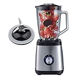 YTBLF Smoothie Mixer 350W, Küchenmaschine Grinder mit 1,5L BPA-freiem Glaskrug für Shakes und Smoothies, Gefrorene Früchte und EIS-Crush