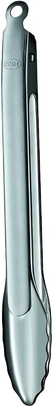 Rosle 12916 Stainless Steel One-Handed Lock and Release Tongs 12 in.